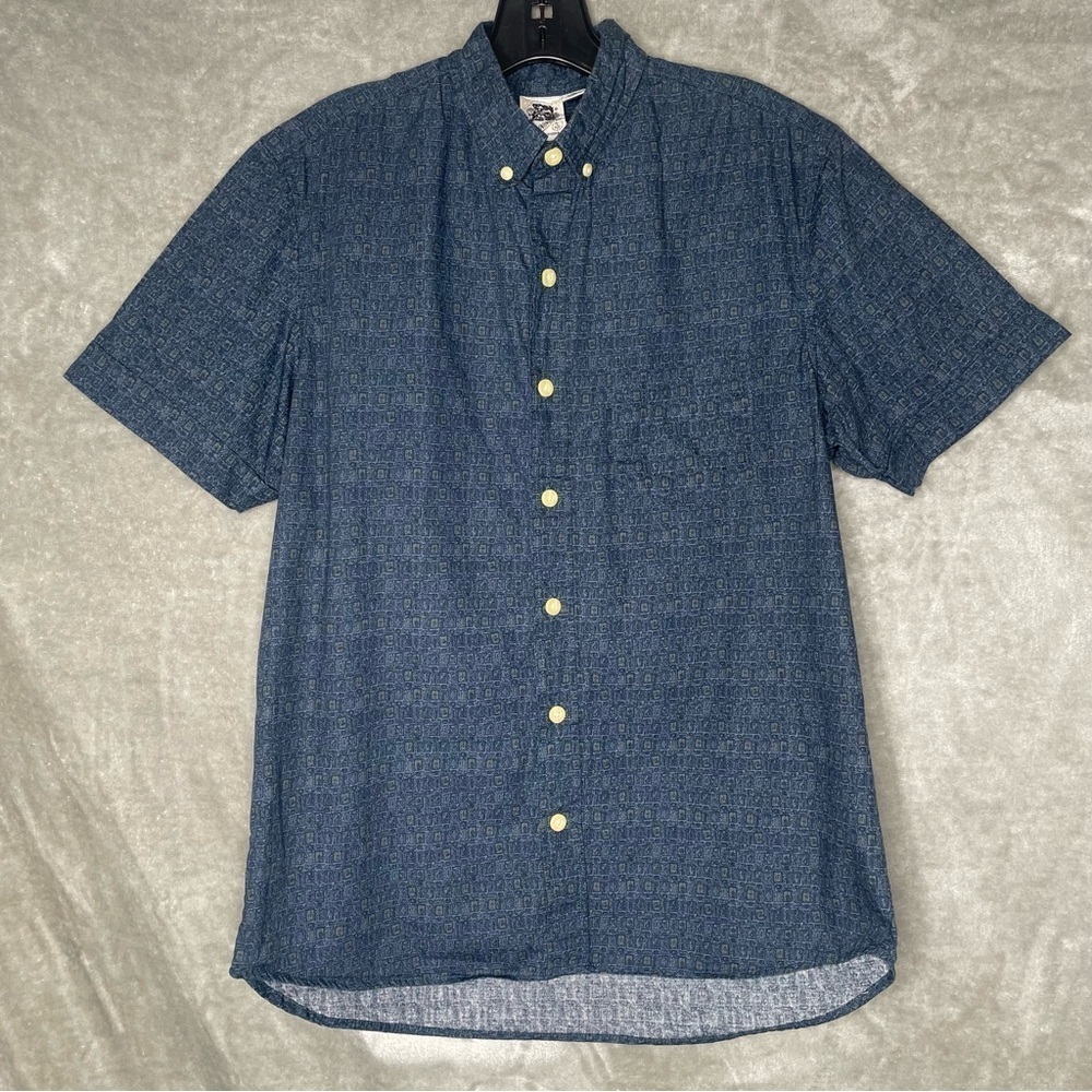 Vintage Kennington Short Sleeve Button Down Shirt Blue Medium